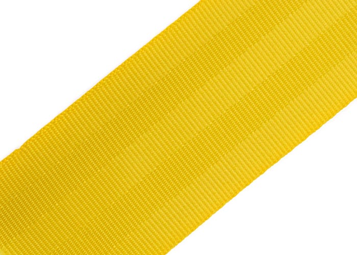 47mm 5 Twill Vehicles Polyester Safety Seat Belt Webbing Yellow